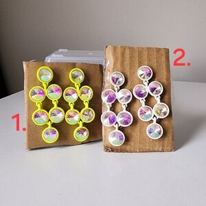 Vintage Iridescent Dangle Earrings